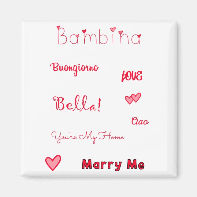 Íman Pacote de Cotações de Amor da Bambina (Frente)