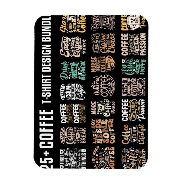 Íman Pacote de design de Camisa do Café T (Vertical)
