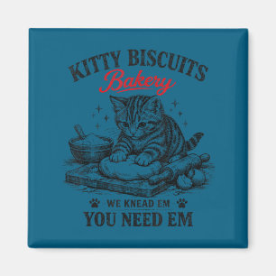 Íman Padaria de biscoitos de gatinho fofo vintage