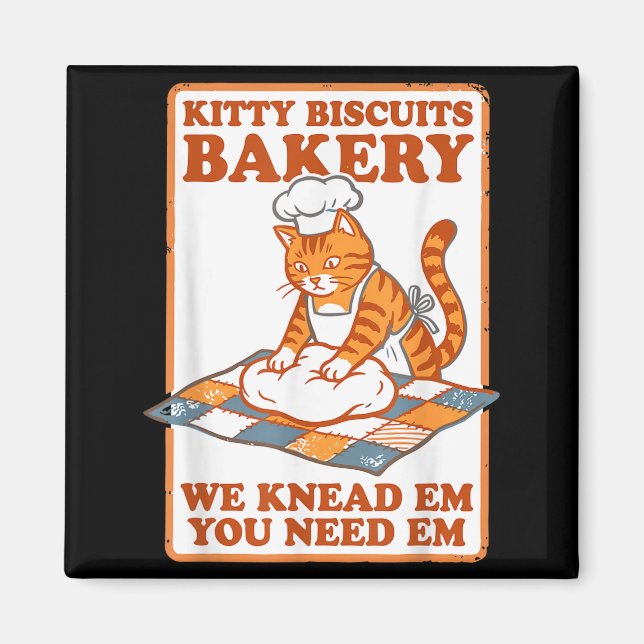 Íman Padaria de biscoitos de gatinho gato engraçado ama (Frente)