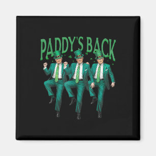 Íman Paddys Back Dancing Trump Dia de São Patrício Irla
