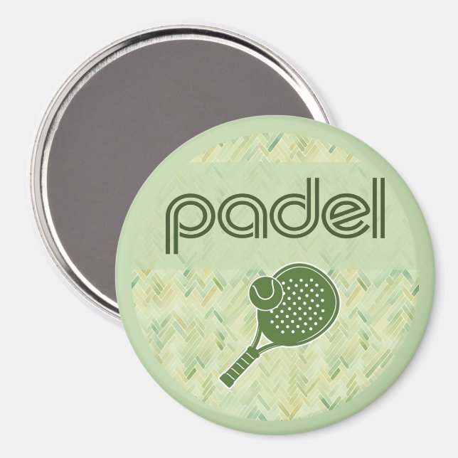Íman Padel Magnet – Spanish Tile Vibes Matcha Green (Front/Back)