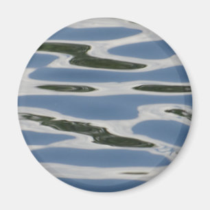 Íman Padrão Abstrato Azul E Branco