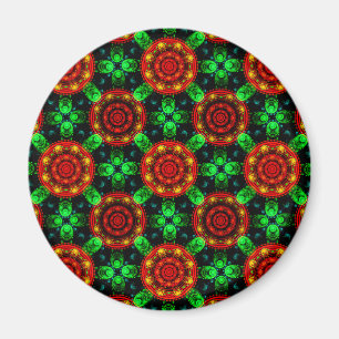Íman Padrão Abstrato Floral Moderno Boho Elegante #504