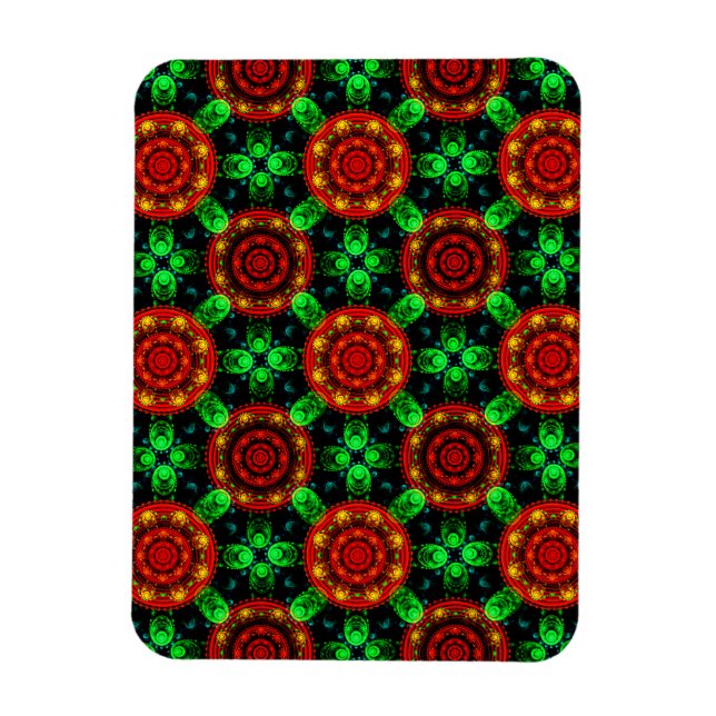 Íman Padrão Abstrato Floral Moderno Boho Elegante #504 (Vertical)