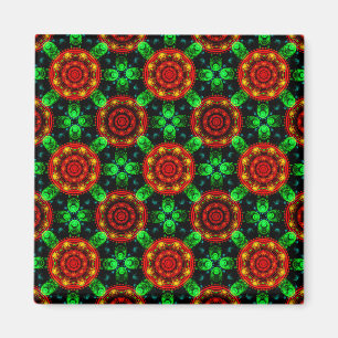Íman Padrão Abstrato Floral Moderno Boho Elegante #504
