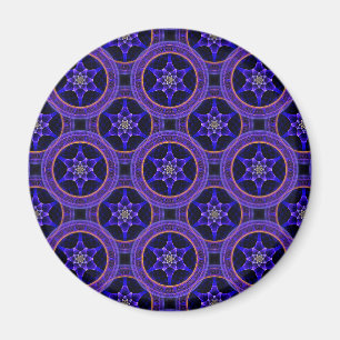 Íman Padrão Abstrato Floral Moderno Boho Elegante #505