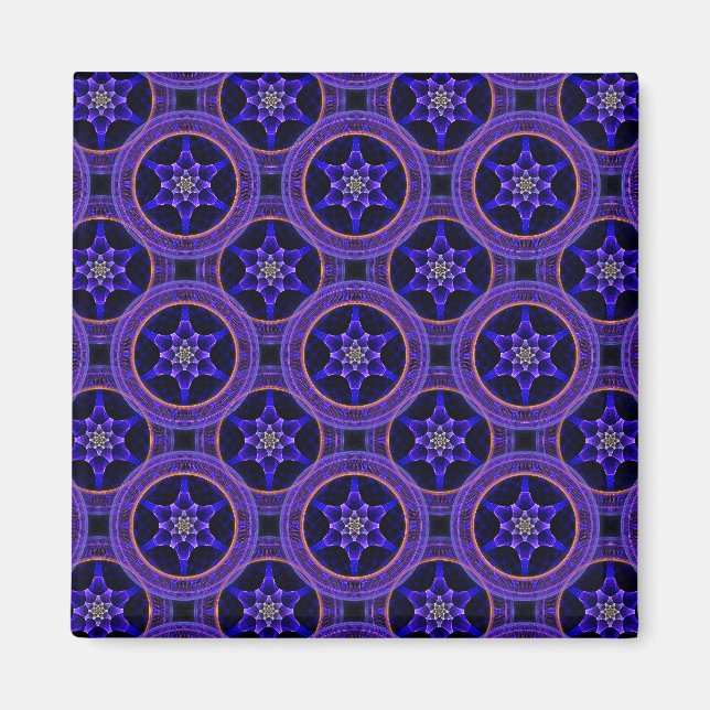 Íman Padrão Abstrato Floral Moderno Boho Elegante #505 (Frente)
