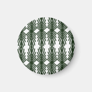 Íman Padrão Abstrato Personalizado de Pinheiro Verde Fl