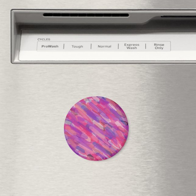 Íman Padrão Abstrato Roxo e Rosa (In Situ (Dishwasher))