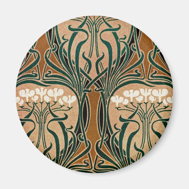 Íman padrão Art Nouveau #9 (Frente)
