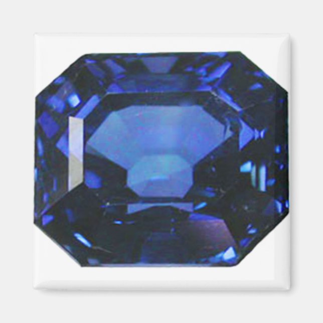 Íman Padrão Azul de Sapphire Retangular (Frente)