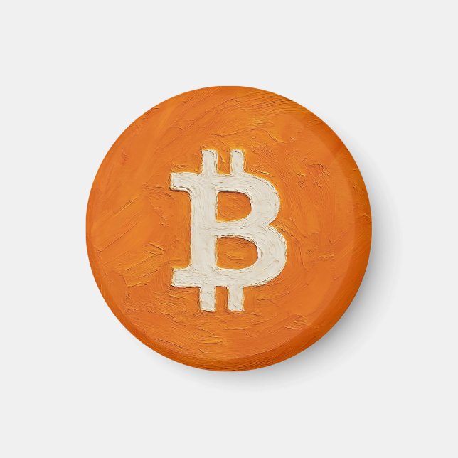 Íman Padrão Bitcoin (Óleo, Estilo: 1) (Frente)