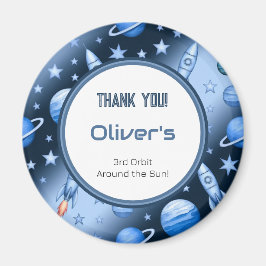 Íman Padrão Celestial de Aventura Cósmica Azul