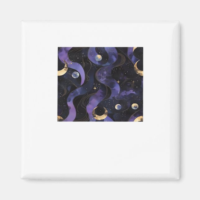 Íman Padrão Clássico Abstrato Whimsigoth (Frente)