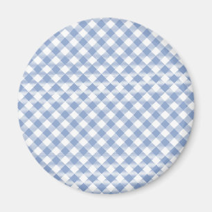 Íman Padrão clássico Gingham azul verificado