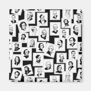 Íman Padrão com retratos dos maiores compositores