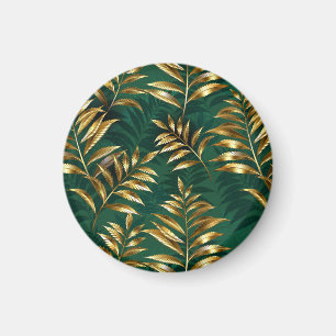 Íman Padrão contínuo com samambaias douradas