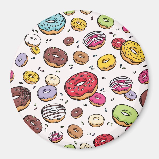 Íman Padrão contínuo de Donuts (Frente)