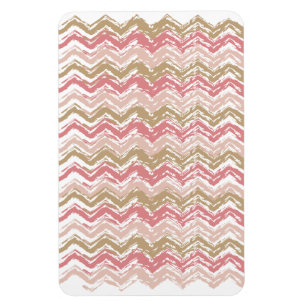 Íman Padrão Coral Spice Scribble ZigZag Chevron