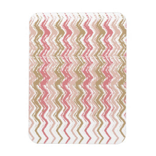 Íman Padrão Coral Spice Scribble ZigZag Chevron