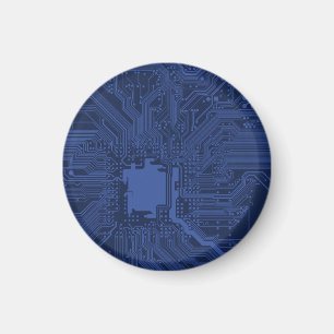 Íman Padrão da placa-mãe do Geek azul