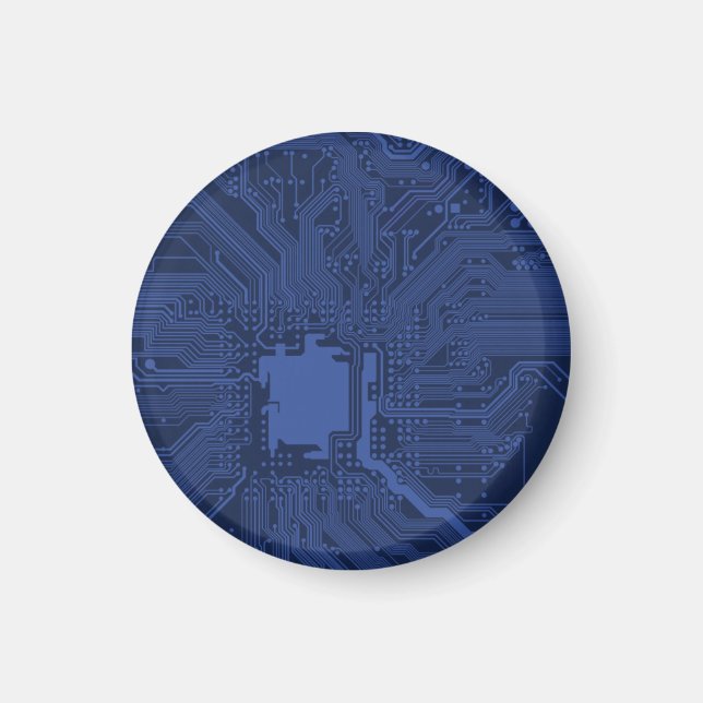 Íman Padrão da placa-mãe do Geek azul (Frente)