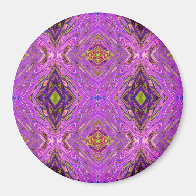 Íman Padrão de Abstrato de rosca e roxa (Frente)