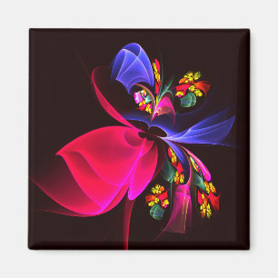 Íman Padrão de Abstrato Floral Moderno Colorido #06
