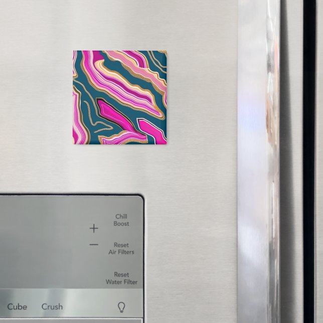 Íman Padrão de agata rosa e azul (In Situ (Fridge))