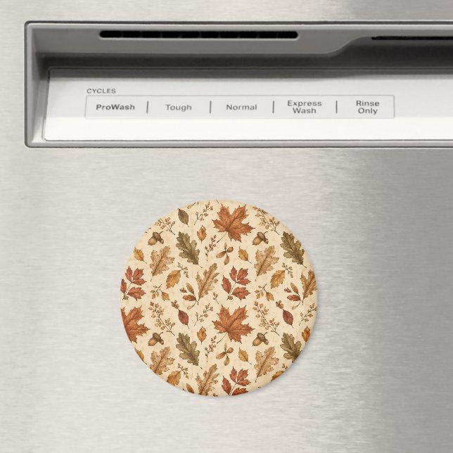 Íman Padrão de Aquarela de Folhas de Outono  (In Situ (Dishwasher))