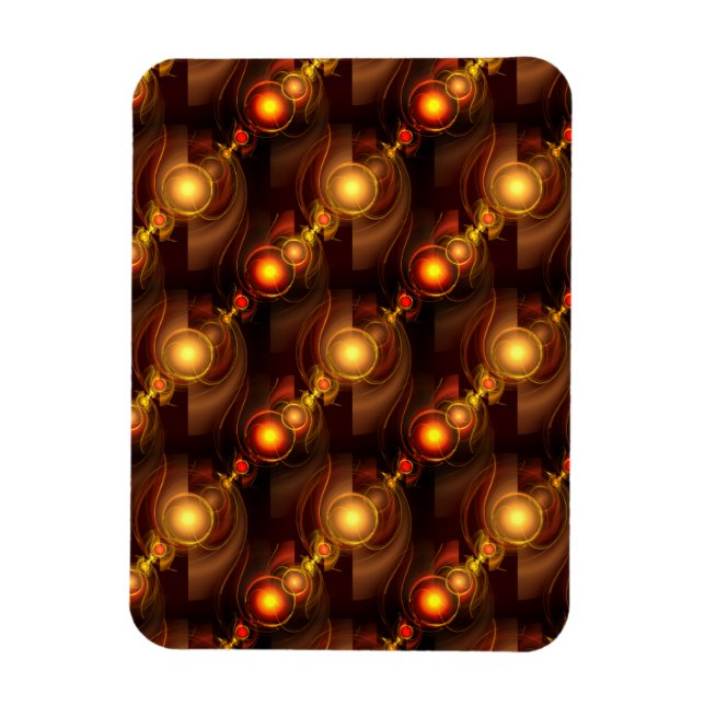 Íman Padrão de Arte Abstrata Boho Elegante Moderno Dour (Vertical)