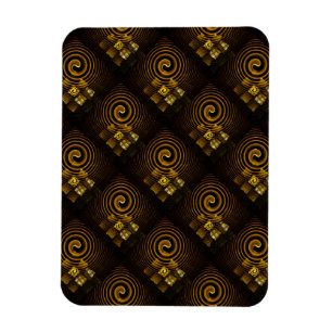 Íman Padrão de Arte Abstrata Boho Elegante Moderno Dour