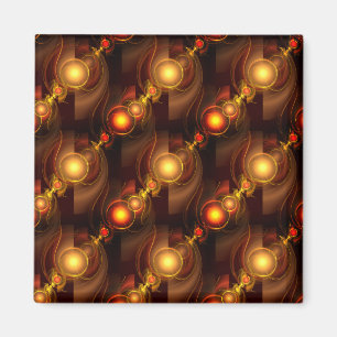 Íman Padrão de Arte Abstrata Boho Moderna Elegante Dour