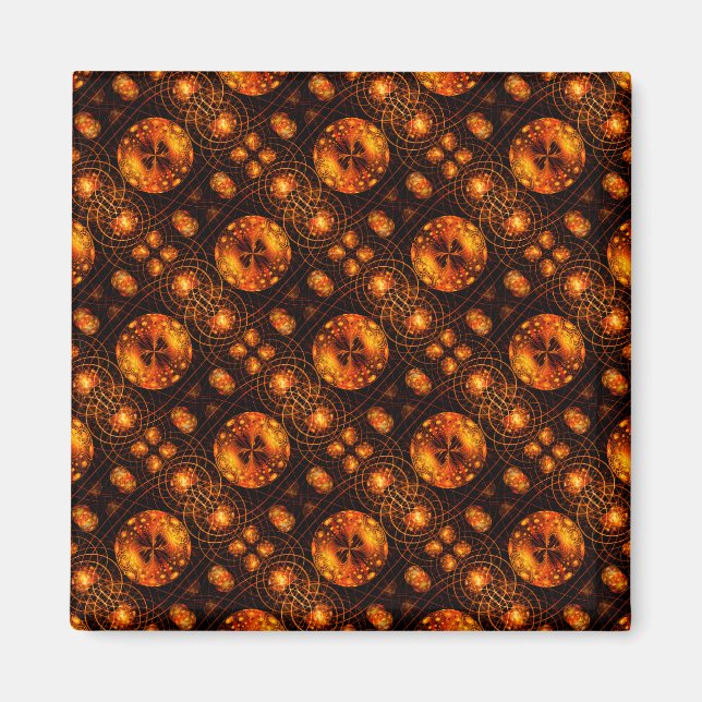 Íman Padrão de Arte Abstrata Boho Moderno Elegante Dour (Frente)