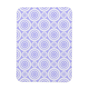 Íman Padrão de Arte Geométrica Azul Pastel Periwinkle
