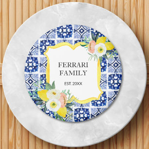 Íman Padrão de Azulejos Mediterrâneo Italiano Citrino L