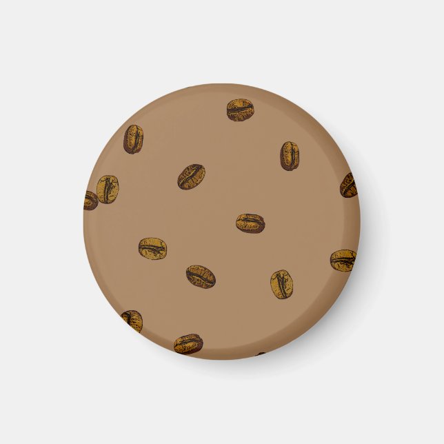 Íman Padrão De Bean De Café (Frente)