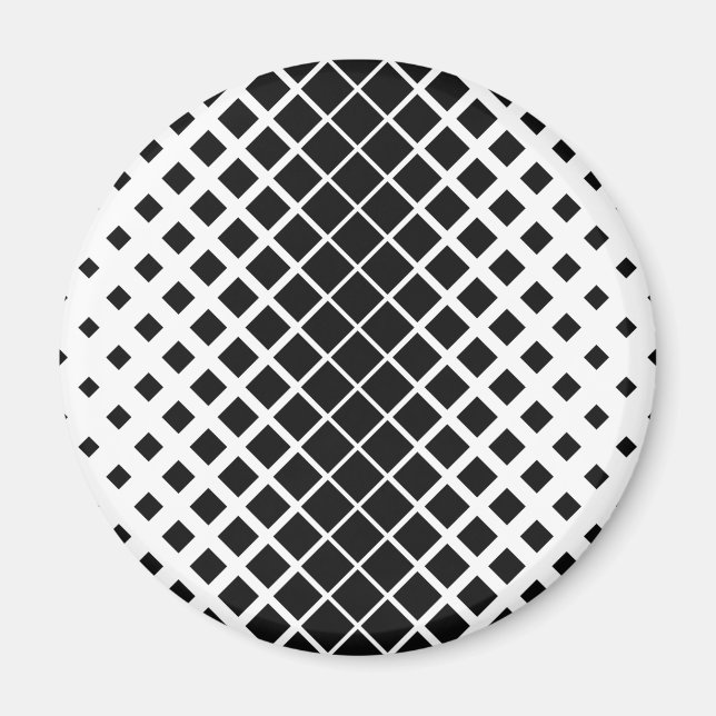 Íman Padrão de Bloco de Dissolução Preta Moderna (Frente)