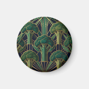 Íman Padrão de Brócolis Art Déco