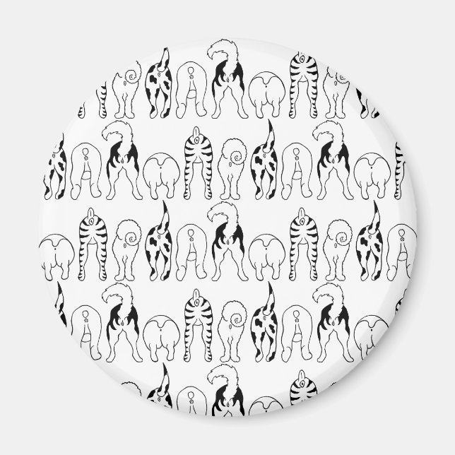 Íman Padrão de Bumbuns de cães (Frente)