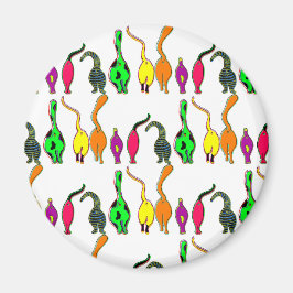 Íman Padrão de Bumbuns de Gato Coloridos