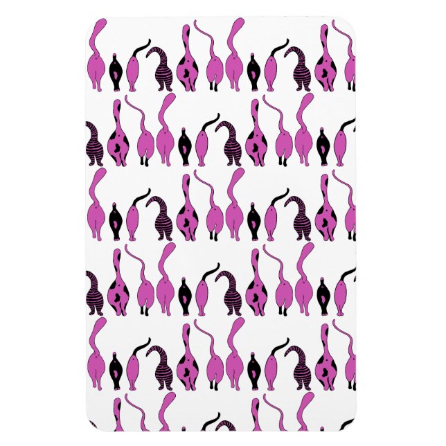 Íman Padrão de Bumbuns de Gato Roxo (Vertical)