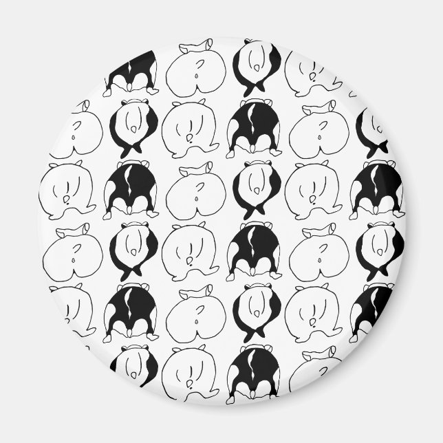 Íman Padrão de Bumbuns de Hamster (Frente)