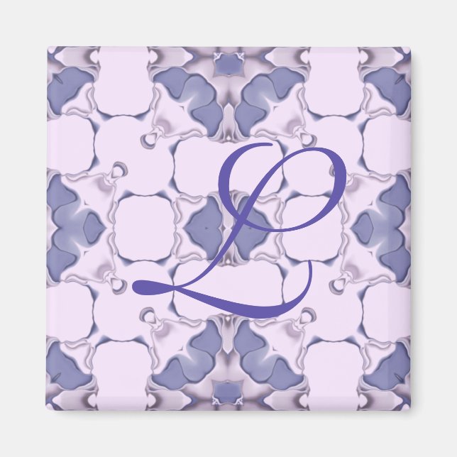 Íman Padrão de Caleidoscópio Roxo #1 (Frente)