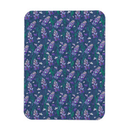 Íman Padrão de Campos de lavanda em Roxo