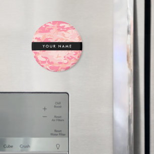 Íman Padrão de Camuflagem Rosa, Seu nome, Personalize