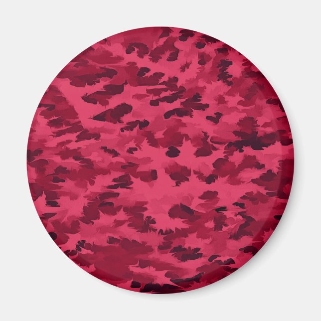 Íman Padrão de Camuflagem Vermelho Rubor (Frente)