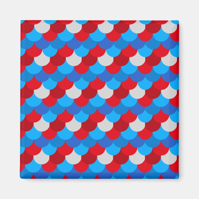 Íman Padrão de Cauda de Sereia Cores da Bandeira Americ (Frente)