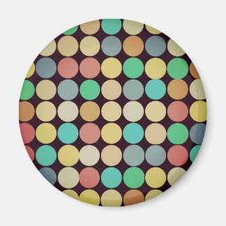 Íman Padrão de Círculos Multicolores da Imagem Retroati